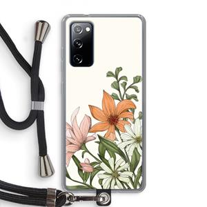 CaseCompany Floral bouquet: Samsung Galaxy S20 FE / S20 FE 5G Transparant Hoesje met koord