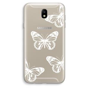 CaseCompany White butterfly: Samsung Galaxy J7 (2017) Transparant Hoesje