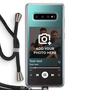 CaseCompany Music Player: Samsung Galaxy S10 Plus Transparant Hoesje met koord