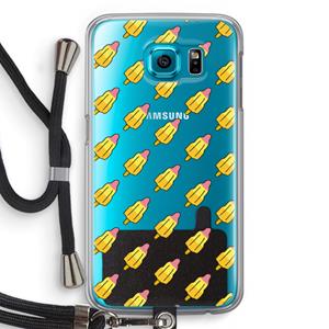 CaseCompany Waterijsjes: Samsung Galaxy S6 Transparant Hoesje met koord