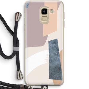 CaseCompany Luca: Samsung Galaxy J6 (2018) Transparant Hoesje met koord