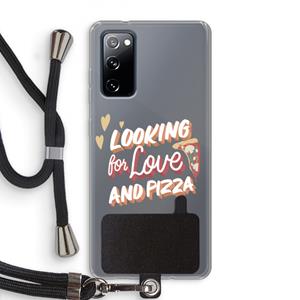 CaseCompany Pizza is the answer: Samsung Galaxy S20 FE / S20 FE 5G Transparant Hoesje met koord