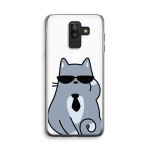 CaseCompany Cool cat: Samsung Galaxy J8 (2018) Transparant Hoesje