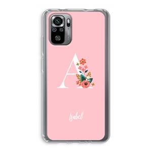 CaseCompany Pink Bouquet: Xiaomi Redmi Note 10S Transparant Hoesje