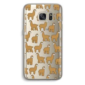 CaseCompany Alpacas: Samsung Galaxy S7 Transparant Hoesje