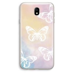 CaseCompany White butterfly: Samsung Galaxy J7 (2017) Transparant Hoesje
