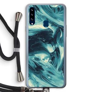 CaseCompany Dreaming About Whales: Samsung Galaxy A20s Transparant Hoesje met koord