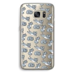 CaseCompany Poezen: Samsung Galaxy S7 Transparant Hoesje