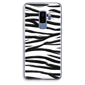 CaseCompany Zebra pattern: Samsung Galaxy S9 Plus Transparant Hoesje