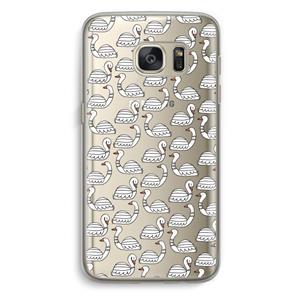 CaseCompany Zwanen: Samsung Galaxy S7 Transparant Hoesje
