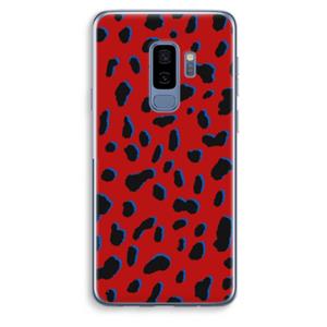 CaseCompany Red Leopard: Samsung Galaxy S9 Plus Transparant Hoesje