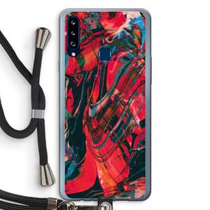 CaseCompany Endless Descent: Samsung Galaxy A20s Transparant Hoesje met koord