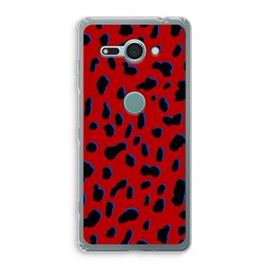 CaseCompany Red Leopard: Sony Xperia XZ2 Compact Transparant Hoesje