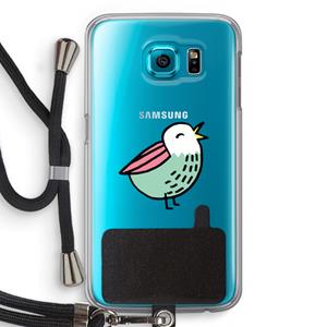 CaseCompany Birdy: Samsung Galaxy S6 Transparant Hoesje met koord