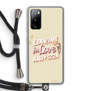 CaseCompany Pizza is the answer: Samsung Galaxy S20 FE / S20 FE 5G Transparant Hoesje met koord