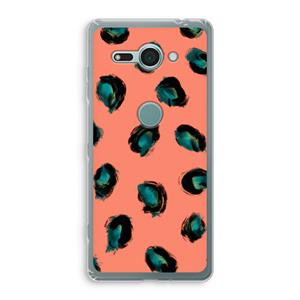 CaseCompany Pink Cheetah: Sony Xperia XZ2 Compact Transparant Hoesje