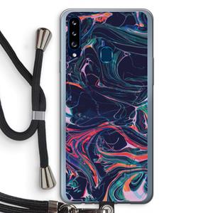 CaseCompany Light Years Beyond: Samsung Galaxy A20s Transparant Hoesje met koord