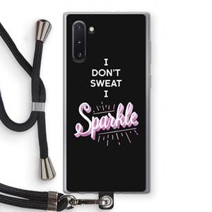 CaseCompany Sparkle quote: Samsung Galaxy Note 10 Transparant Hoesje met koord