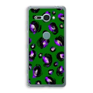 CaseCompany Green Cheetah: Sony Xperia XZ2 Compact Transparant Hoesje
