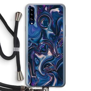 CaseCompany Mirrored Mirage: Samsung Galaxy A20s Transparant Hoesje met koord