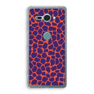 CaseCompany Purple Giraffe: Sony Xperia XZ2 Compact Transparant Hoesje