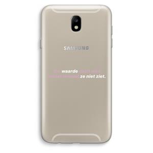 CaseCompany uw waarde daalt niet: Samsung Galaxy J7 (2017) Transparant Hoesje