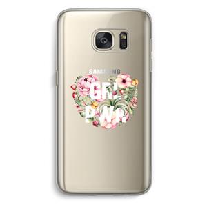 CaseCompany GRL PWR Flower: Samsung Galaxy S7 Transparant Hoesje