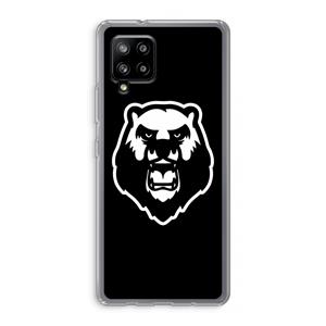 CaseCompany Angry Bear (black): Samsung Galaxy A42 5G Transparant Hoesje