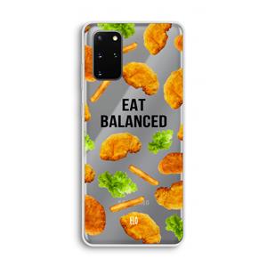 CaseCompany Eat Balanced: Samsung Galaxy S20 Plus Transparant Hoesje