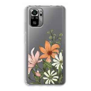 CaseCompany Floral bouquet: Xiaomi Redmi Note 10S Transparant Hoesje