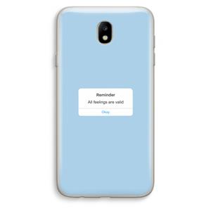 CaseCompany Reminder: Samsung Galaxy J7 (2017) Transparant Hoesje