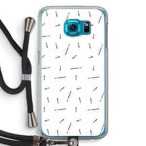 CaseCompany Hipster stripes: Samsung Galaxy S6 Transparant Hoesje met koord