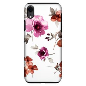 CaseCompany Geschilderde bloemen: iPhone XR Tough Case