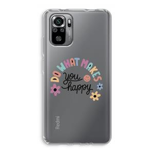 CaseCompany Happy days: Xiaomi Redmi Note 10S Transparant Hoesje