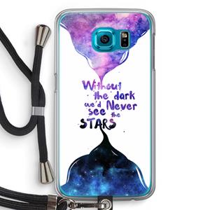 CaseCompany Stars quote: Samsung Galaxy S6 Transparant Hoesje met koord