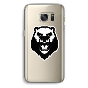 CaseCompany Angry Bear (white): Samsung Galaxy S7 Transparant Hoesje