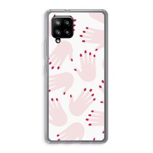 CaseCompany Hands pink: Samsung Galaxy A42 5G Transparant Hoesje