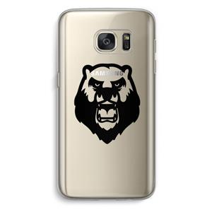 CaseCompany Angry Bear (black): Samsung Galaxy S7 Transparant Hoesje