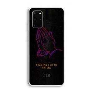 CaseCompany Praying For My Haters: Samsung Galaxy S20 Plus Transparant Hoesje