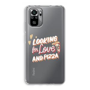 CaseCompany Pizza is the answer: Xiaomi Redmi Note 10S Transparant Hoesje