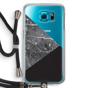 CaseCompany Combinatie marmer: Samsung Galaxy S6 Transparant Hoesje met koord