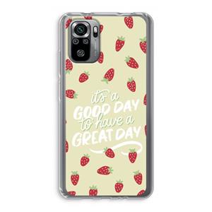 CaseCompany Don't forget to have a great day: Xiaomi Redmi Note 10S Transparant Hoesje