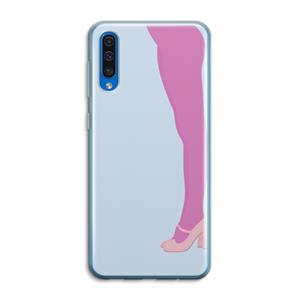 CaseCompany Pink panty: Samsung Galaxy A50 Transparant Hoesje