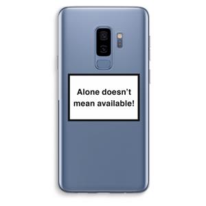 CaseCompany Alone: Samsung Galaxy S9 Plus Transparant Hoesje