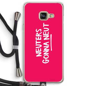 CaseCompany Neuters (roze): Samsung Galaxy A3 (2016) Transparant Hoesje met koord