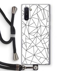 CaseCompany Geometrische lijnen zwart: Samsung Galaxy Note 10 Transparant Hoesje met koord
