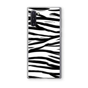 CaseCompany Zebra pattern: Samsung Galaxy Note 10 Transparant Hoesje