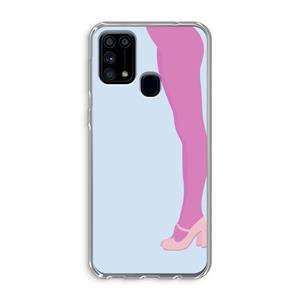 CaseCompany Pink panty: Samsung Galaxy M31 Transparant Hoesje