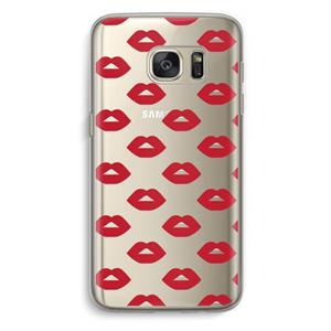 CaseCompany Lips: Samsung Galaxy S7 Transparant Hoesje