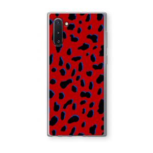 CaseCompany Red Leopard: Samsung Galaxy Note 10 Transparant Hoesje
